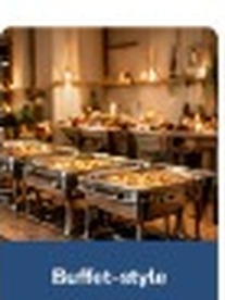 Buffet-style catering setup
