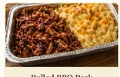 Pulled BBQ pork with macaroni and cheese