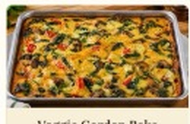 Colorful veggie garden bake